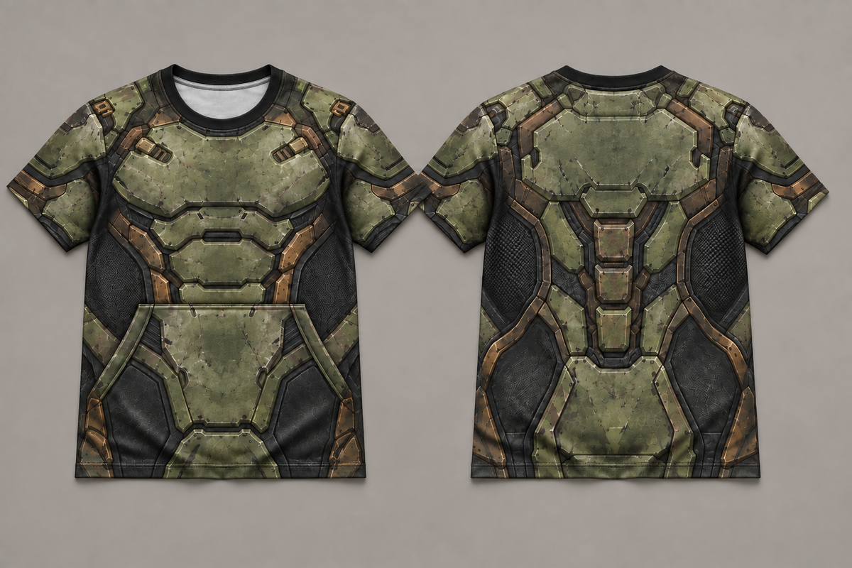 Visualización de la playera Praetor de regalo, frente y espalda
