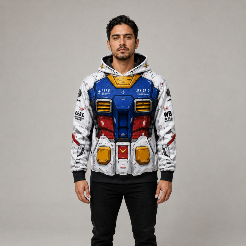 Vista frontal de la hoodie
