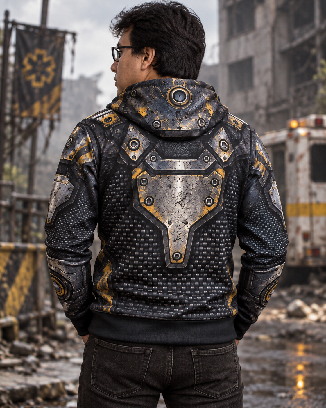 Kit Outbreak — Hoodie Unidad de Rescate + playera de regalo + caja + 3 stickers