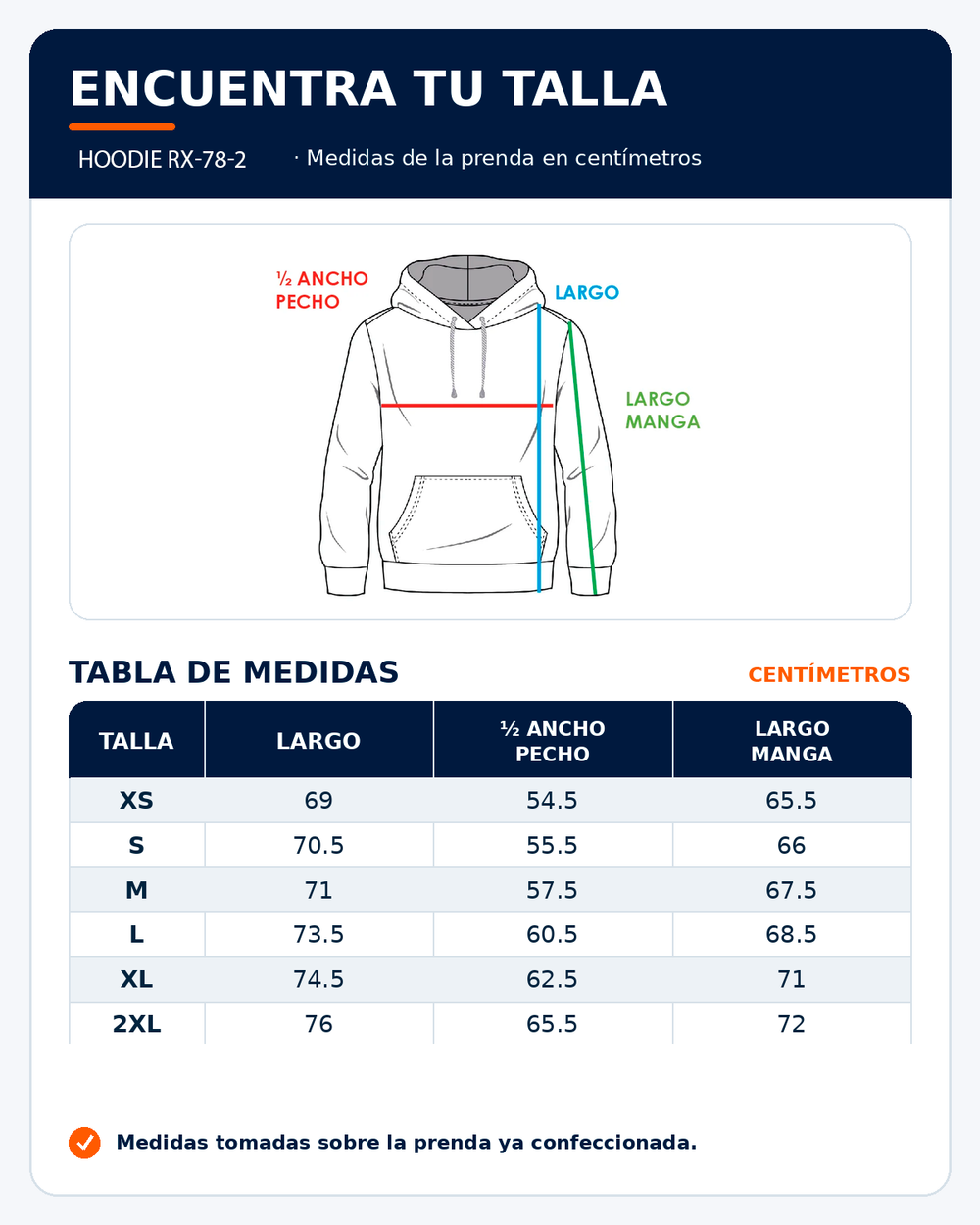 Guía de tallas
