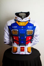 Hoodie RX-78-2 White Base Edition: fotografía real del frente